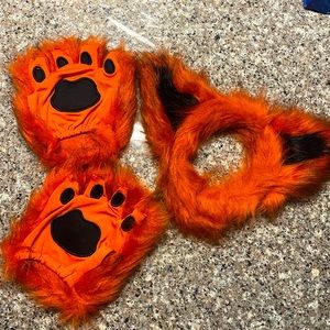 Halloween Fox Woman Costume Headband + Gloves